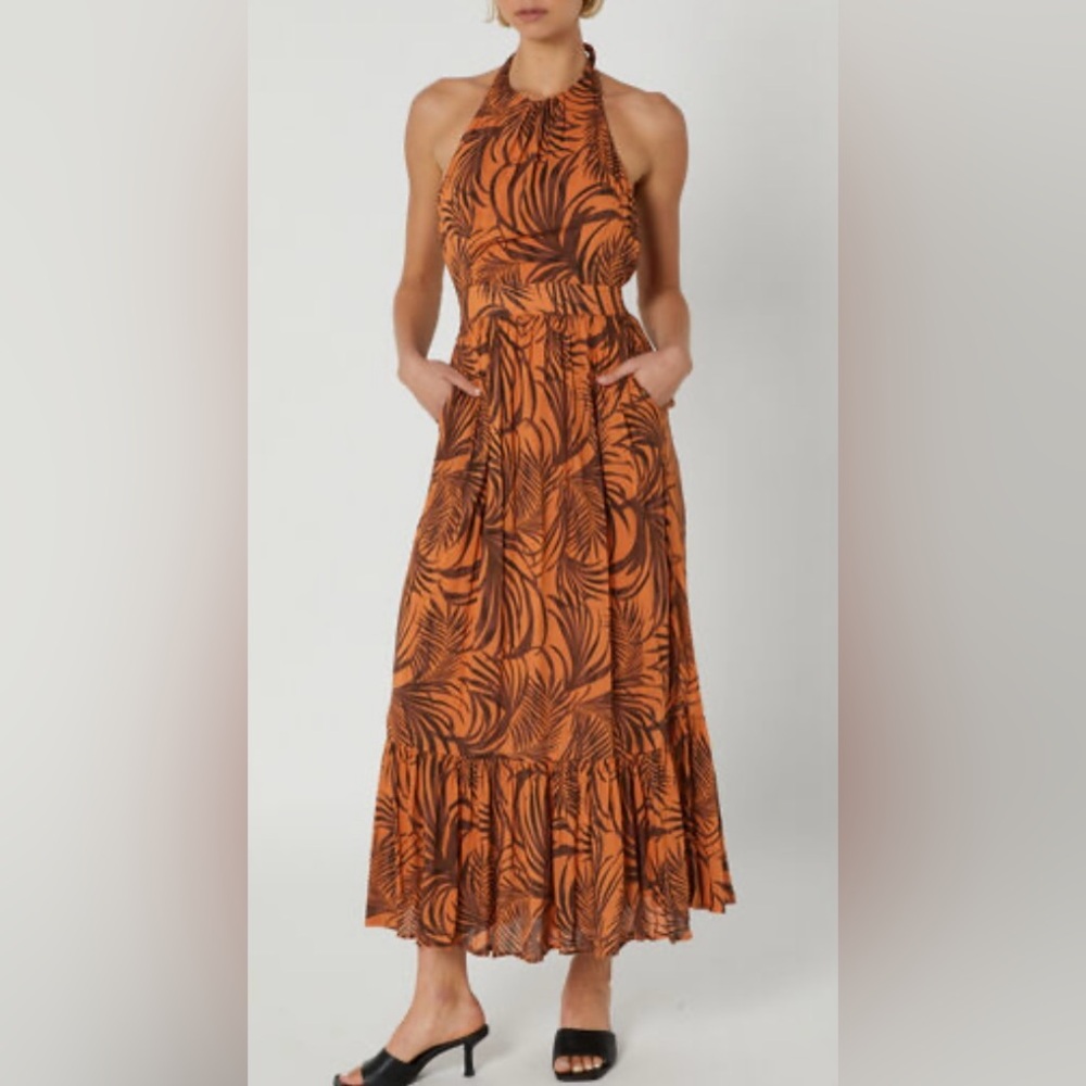NWT Revolve Minkpink Finley Open Back Halter Maxi Dress